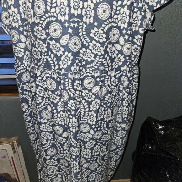 LulaRoe Womans Blue/White Button Up Dress Size 2xl - Picture 6 of 12